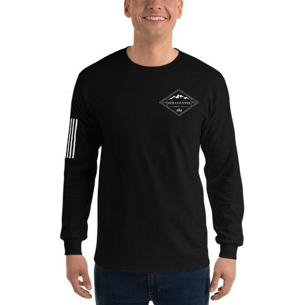Yeti-Country Long Sleeve T-Shirt, Color: Black, Size: S