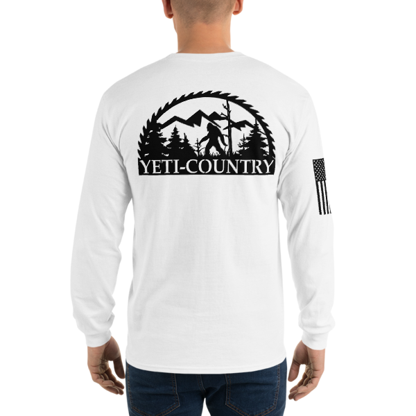 Yeti-Country Long Sleeve T-Shirt, Color: White, Size: S