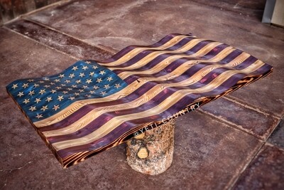 Waving Black Forest American Flag