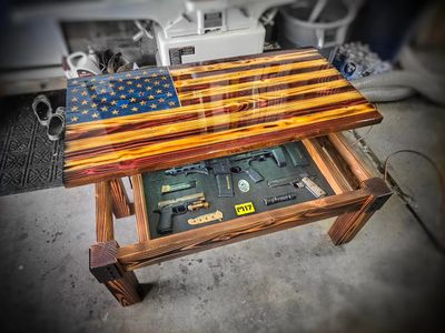 Old Glory Lift Top Concealment Coffee Table