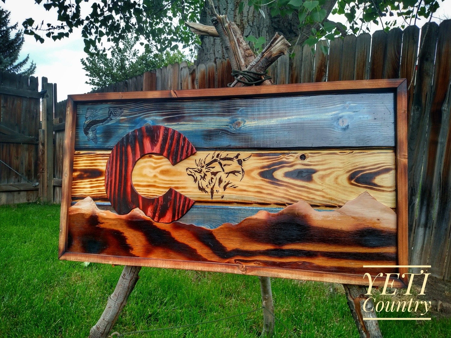 Distressed Elk Colorado Flag