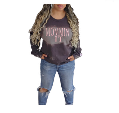 MomminIt bleached out sweatshirt