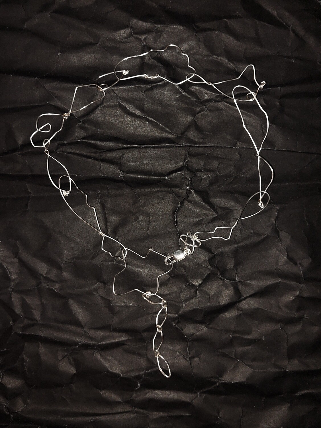 ABSTRACT SILVER NECKLACE