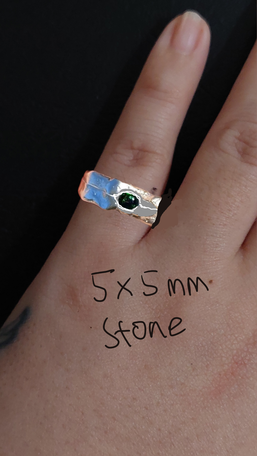 hefrileah custom FRACTURED RING sz4