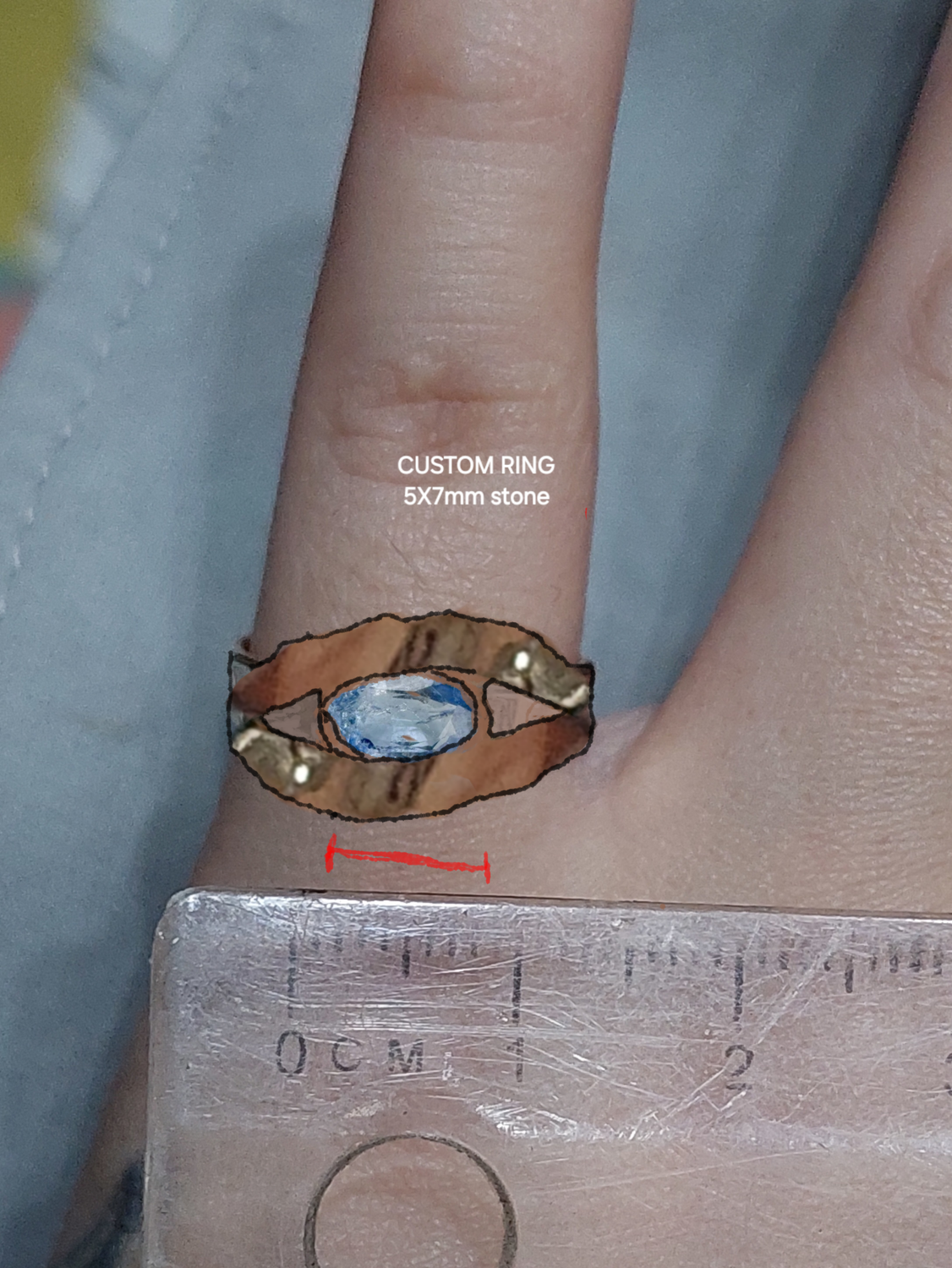 KIMQ CUSTOM RING 14K GOLD