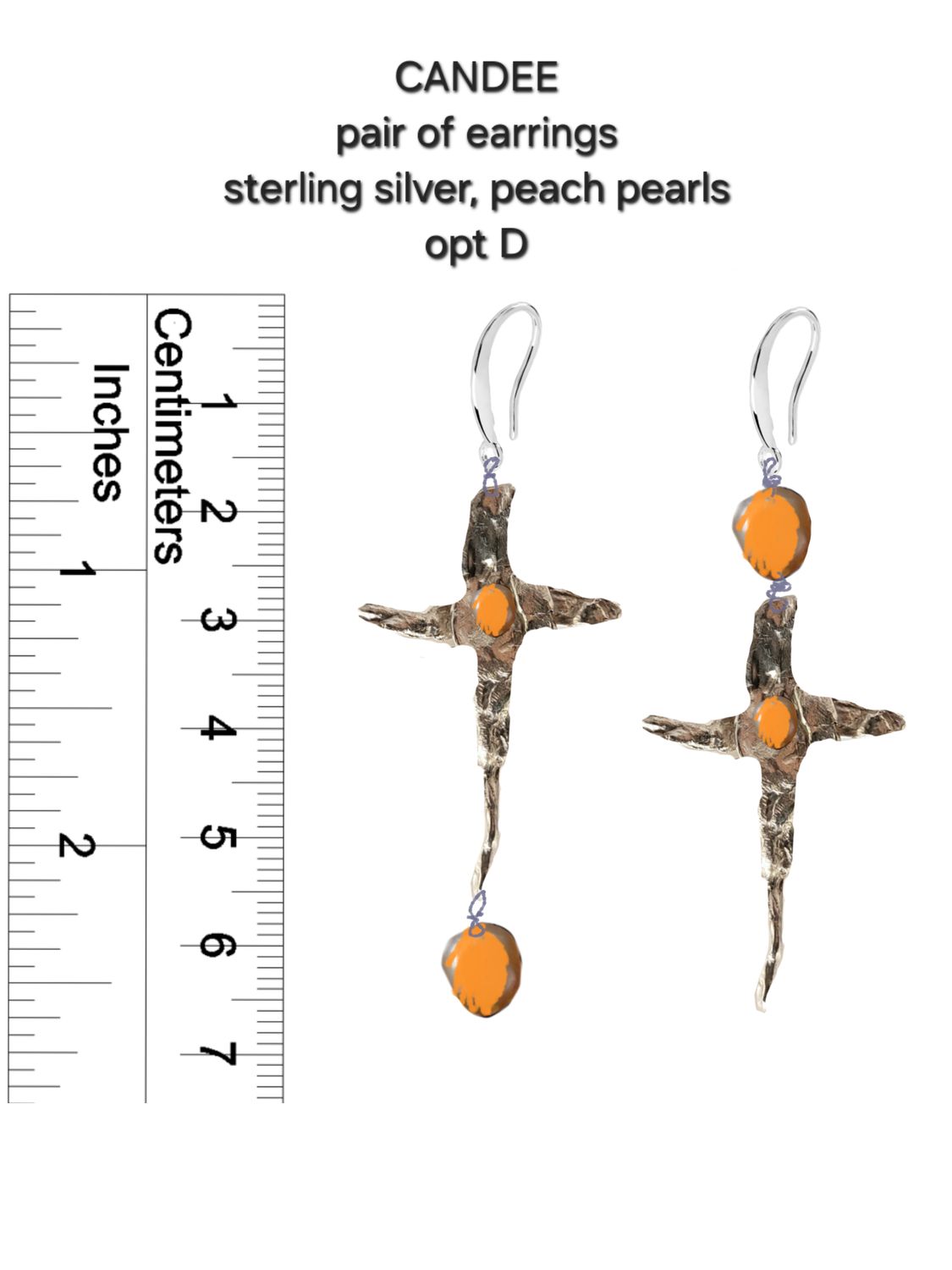 CANDEE TENG custom pair cross earrings