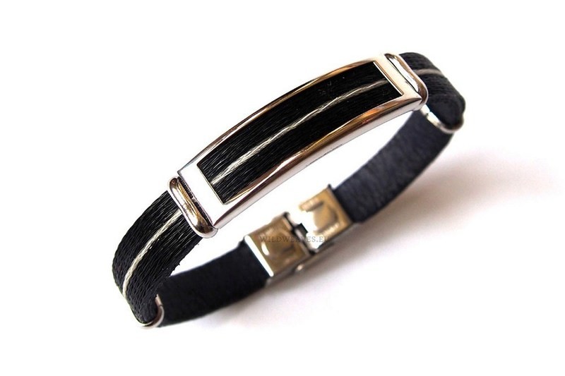 Horsehair bracelet Hisane with pattern NARROW STRIPE