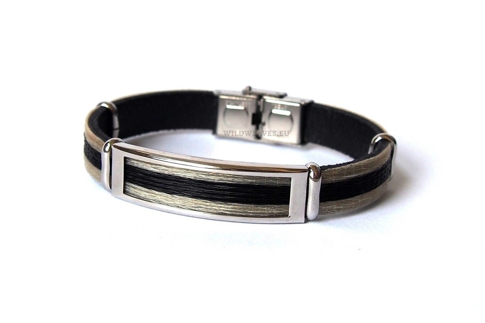 Horsehair bracelet Hisane with pattern STRIPE