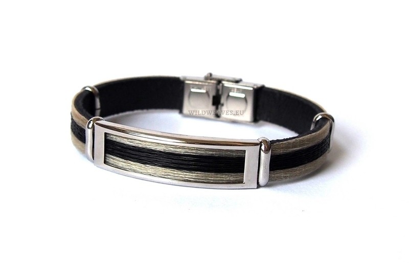 Horsehair bracelet Hisane with pattern STRIPE