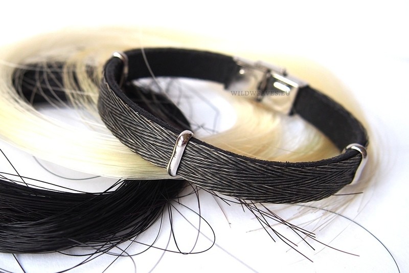 Horsehair bracelet Kawayo with pattern TWEED