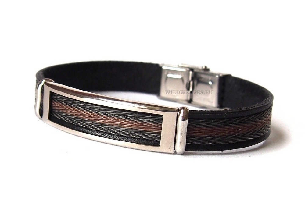 Horse hair bracelet Hoiho with pattern TWEED