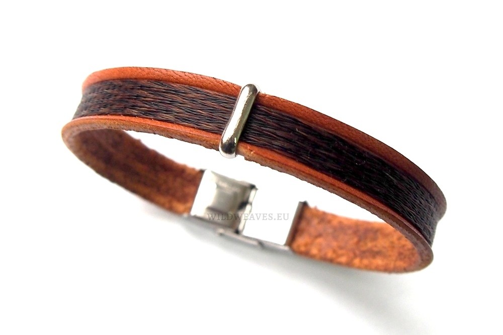 Horsehair bracelet Tchiva with pattern BASKET, equine keepsake