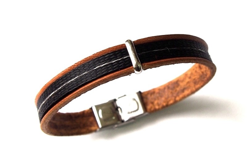 Horsehair bracelet Tchiva with pattern NARROW STRIPE