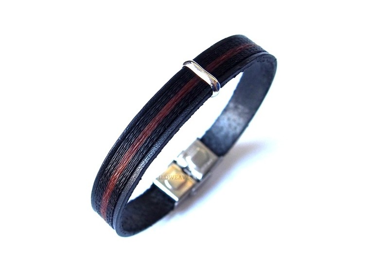 Horsehair bracelet Tchiva with pattern STRIPE