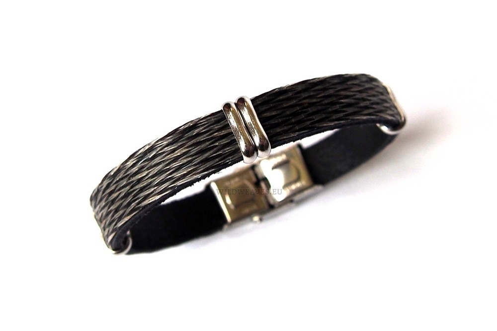 Horsehair bracelet Kawayo with pattern BASKET, equine memento