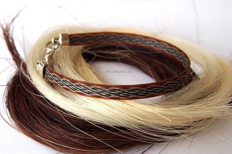 Horsehair bracelet DAFIA with pattern 