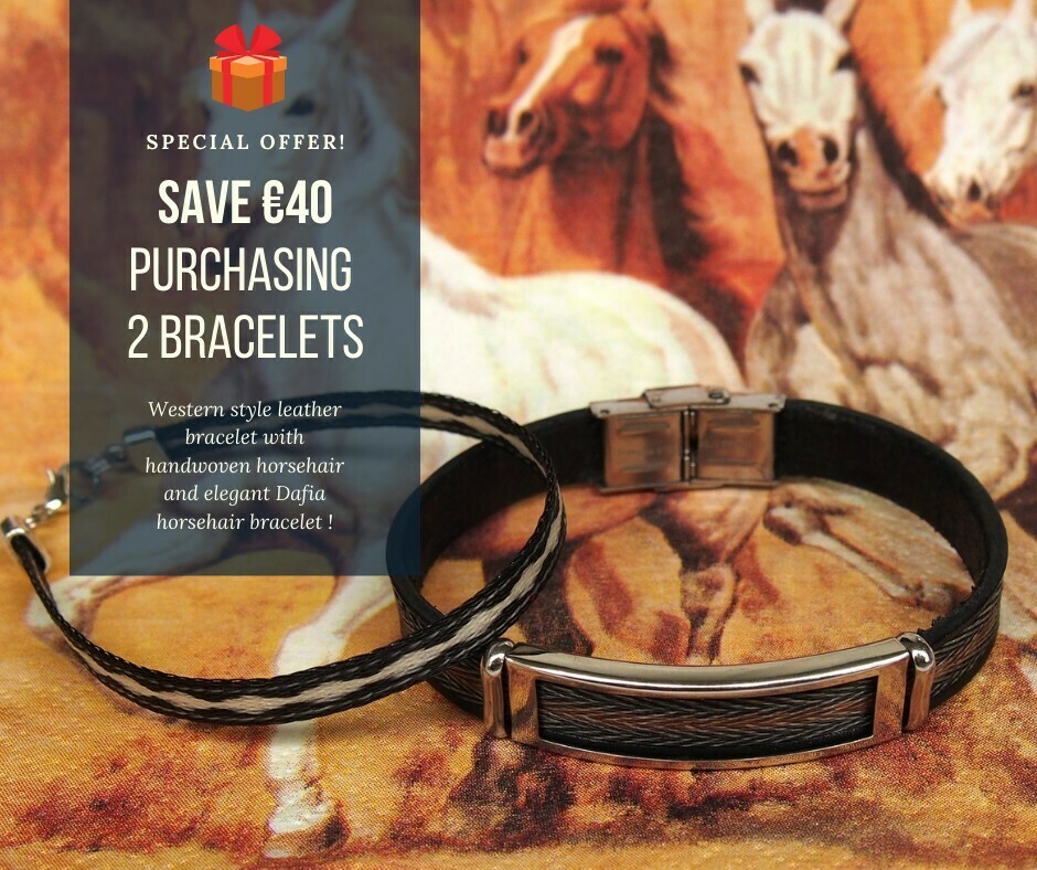 Christmas offer - horsehair bracelets Dafia and Hoiho