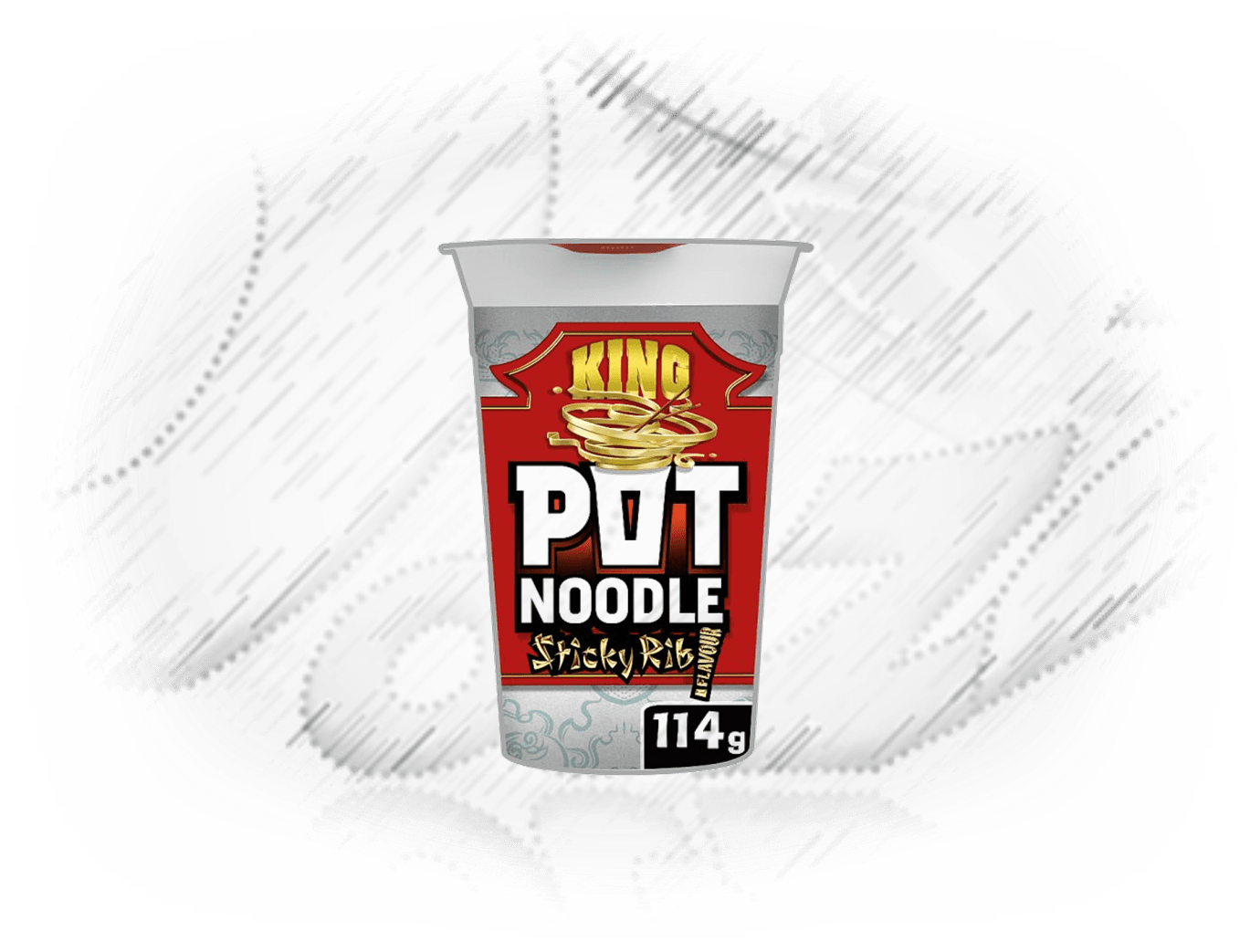 Pot Noodle. KING Sticky Rib 114g