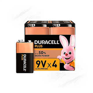 Duracell. 9V Batteries (4)