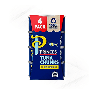 Princes. Tuna Chunks in Sunflower Oil 4x 145g