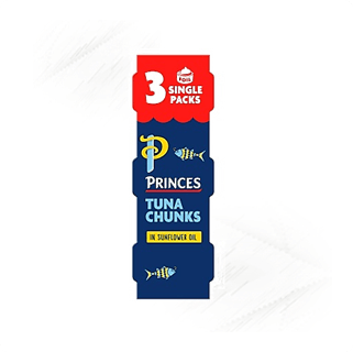 Princes. Tuna Chunks Sunflower Oil 3pk