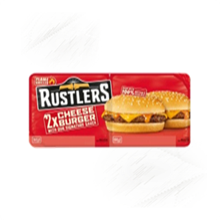 Rustlers. Cheese Burger 2pk