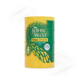 John West. Tuna Chunks in Sunflower Oil 4x 145g