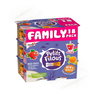 Petit Filous. Strawberry, Apricot & Raspberry (18)