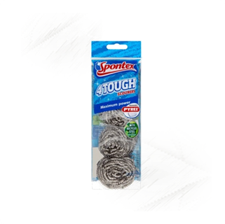 Spontex. 4 Tough Metal Scourers (4)