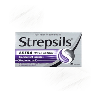 Strepsils. Extra Triple Action Blackcurrant (24)