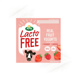 Arla. Lactofree Strawberry Yogurts 125g (4)