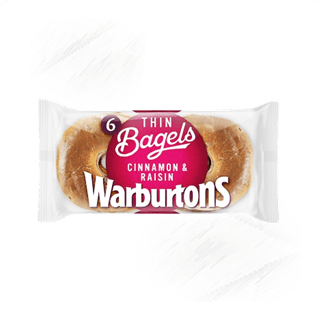 Warburtons. Bagel Thins Cinnamon Raisin Sliced (6)