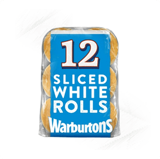 Warburtons. Rolls White Sliced (12)