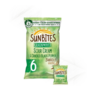 Walkers. SunBites Sour Cream & Black Pepper (6)