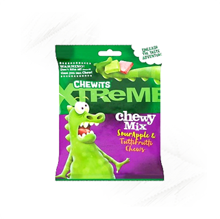 Chewits. Xtreme Sour Apple & Tutti Frutti 180g
