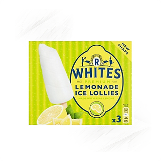 R Whites. Premium Lemon Ice Lollies (3)