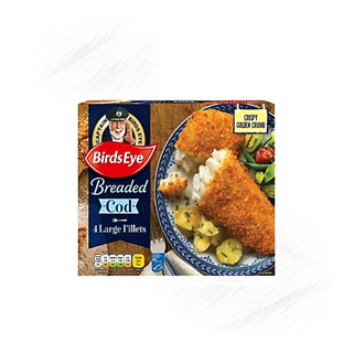 Birds Eye. Cod Fillets Breaded Large 440g (4)