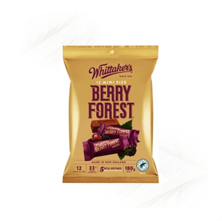 Whittakers. Mini Slabs Berry Forest Chocolate 180g (12) Whittakers. Mini Slabs Berry Forest Chocolate 180g (12)