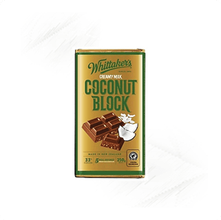 Whittakers. Coconut Block Chocolate 250g Whittakers. Coconut Block Chocolate 250g