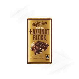 Whittakers. Hazelnut Block Chocolate 250g Whittakers. Hazelnut Block Chocolate 250g