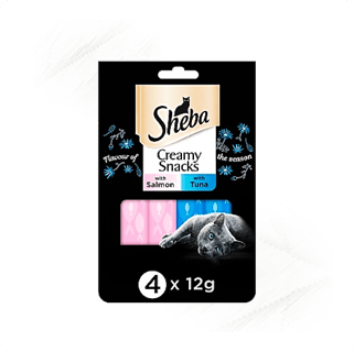 Sheba. Creamy Snacks Salmon Tuna 12g (4)