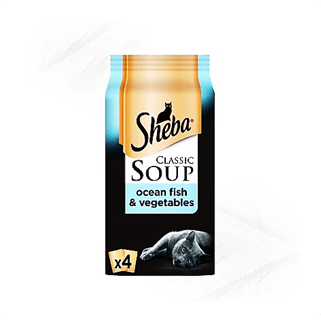 Sheba. Classic Soups Ocean Fish Veg 40g (4)