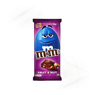 M&Ms. Fruit & Nut Chocolate Block 155g
