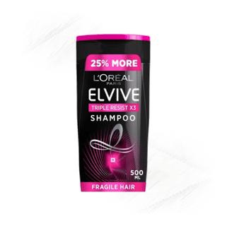 LOreal. Elvive Triple Resist Shampoo 500ml