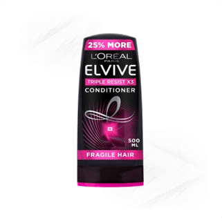 LOreal. Elvive Triple Resist Conditioner 500ml