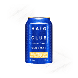 Haig Club. Clubman Ginger Ale & Lime Mix 330ml