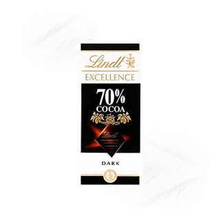 Lindt. Excellence 70% Cocoa Dark Chocolate 100g Lindt. Excellence 70% Cocoa Dark Chocolate 100g