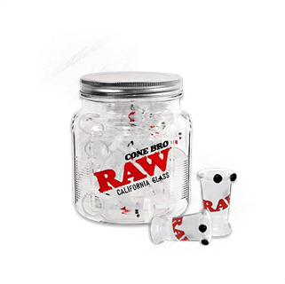 Raw. Cone Bro Glass Tips Jar (100)