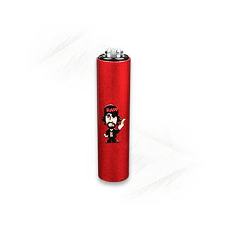 Raw. Clipper Guy Metal Red Lighter