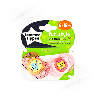 Tommee Tippee. Fun Baby Soothers 6-18m (2)